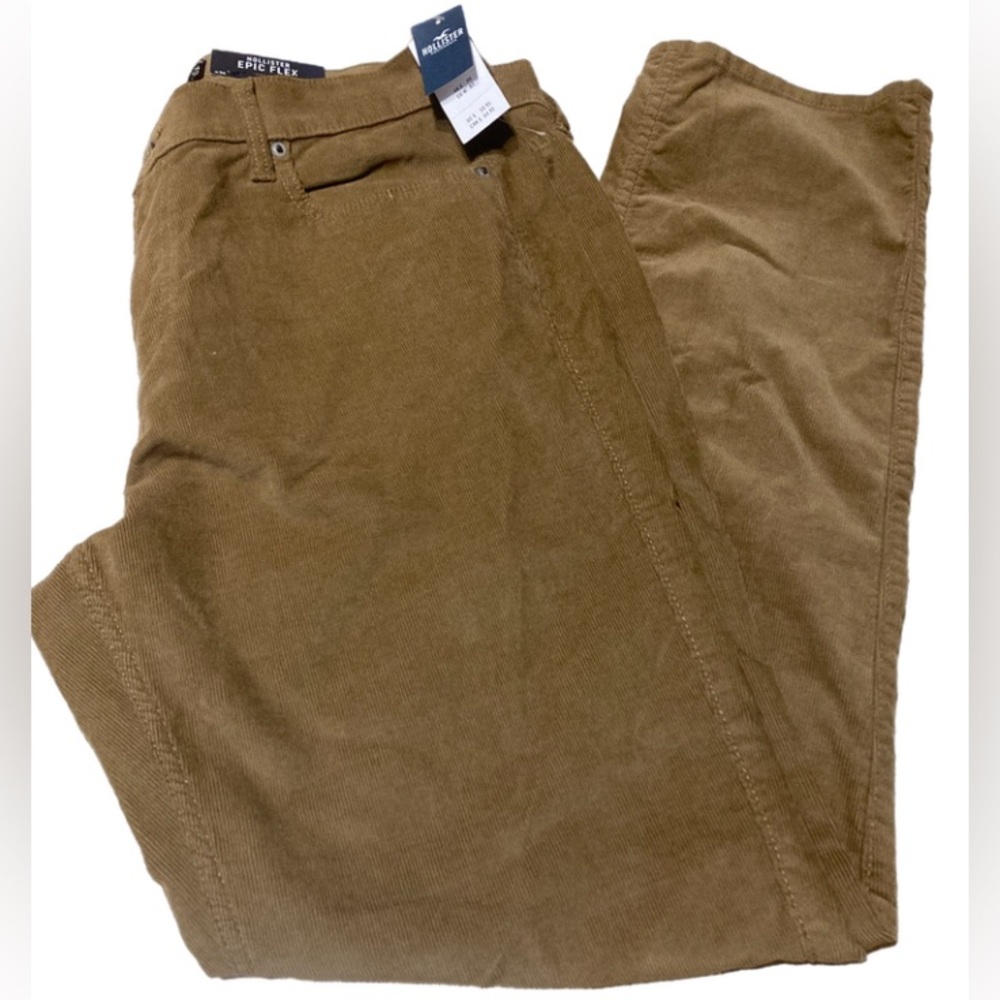 Hollister Men's Brown Corduroy Pants 34x32 NWT